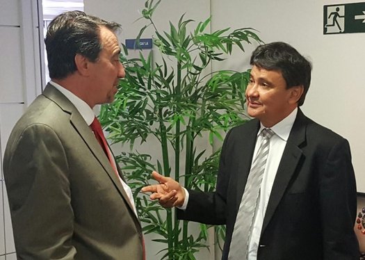 Wellington trata de financiamentos com o presidente da Caixa Econômica Federal, Gilberto Occhi