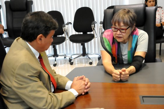 Governador com Tizuka Yamazaki